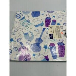 Hallmark Gift Wrap Paper "Good Times Celebrate" Musical Instruments 2 Sheets